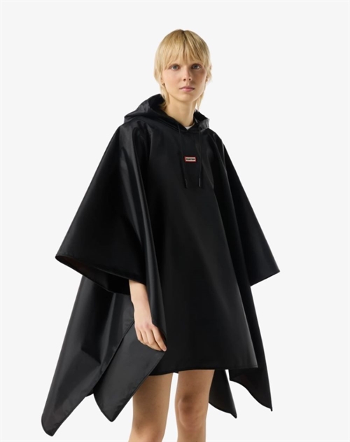 HUNTER PACKABLE PONCHO ONE SIZE BLACK